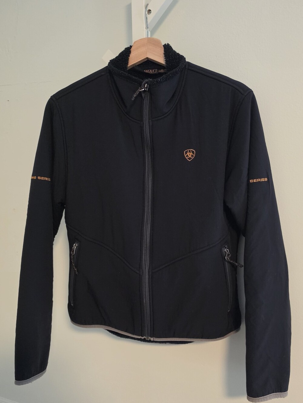 Ariat Pro Series Sherpa Collar Softshell Full Zip Jacket Men's Medium Black